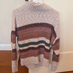 Melrose and market striped turtleneck sweater